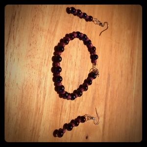 Bracelet and earring set 19B